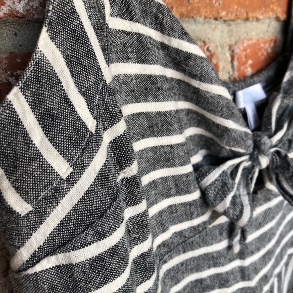 Abound Striped Tie Front Linen Blend Jumpsuit - Picture 5 of 14